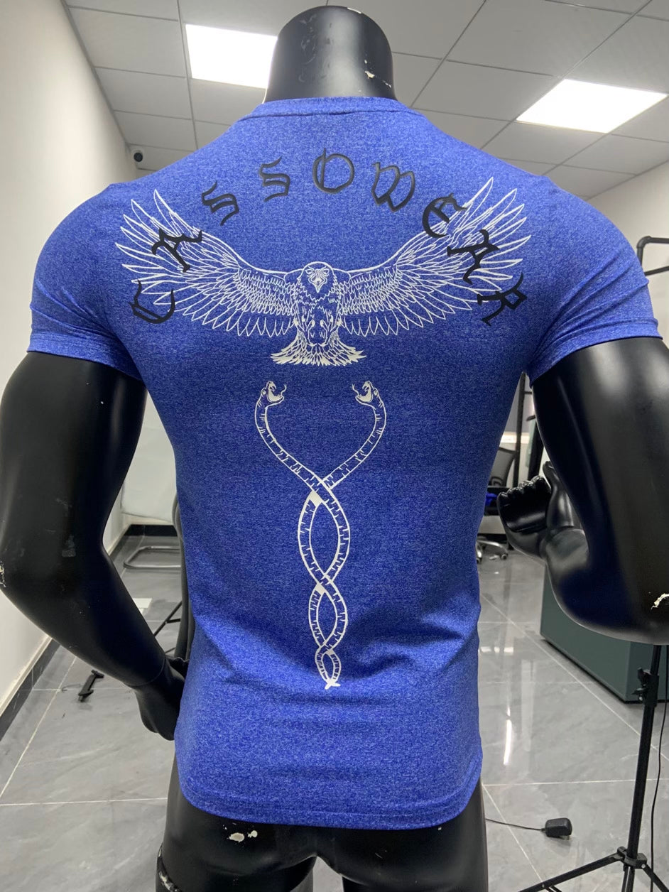 Compression tee- Blue